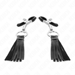 KINK - PINZAS PARA PEZONES CON BORLAS DE POLIPIEL 6 CM
