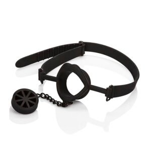 CALEXOTICS - SCANDAL MORDAZA CON TAPÓN DE SILICONA NEGRO