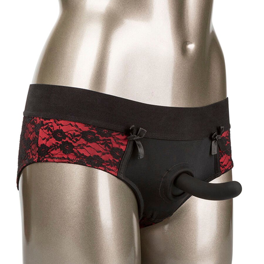 CALEXOTICS - SCANDAL SET DE BRAGUITAS SIN ENTREPIERNAS CON DILDO TALLA S/M