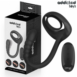 ADDICTED TOYS - ANILLO PENE VIBRADOR PUNTO·P CONTROL REMOTO